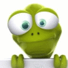 Funny confused frog